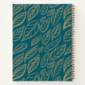 Leafy Thoughts – Golden Botanical Spiral Notitieboek (Achterkant)