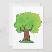 Leafy Tree Green Leaves Invitation Kaart (Voorkant)