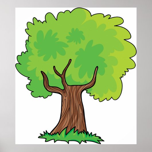 Leafy Tree Green Leaves Poster (Voorkant)