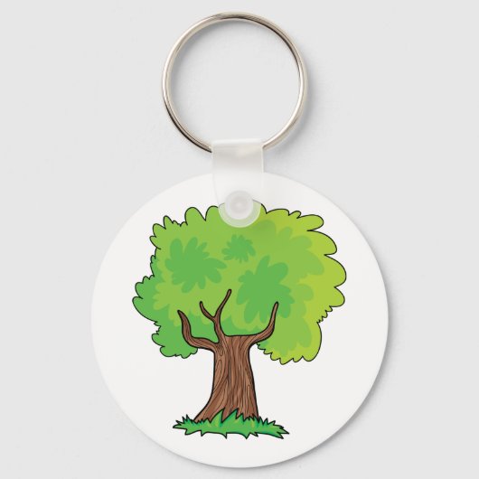 Leafy Tree Green Leaves Sleutelhanger (Voorkant)