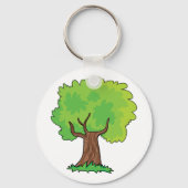 Leafy Tree Green Leaves Sleutelhanger (Achterkant)