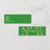 Leafy Treehugger Skinny Profile Cards Mini Visitekaartje (Voorkant / Achterkant)