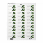 Leafy Tropical Palm Foliage Leafy Address Etiket (Full Sheet)
