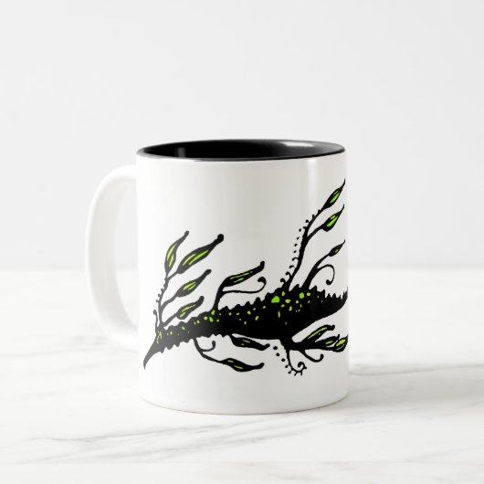 Leafy Tweekleurige Koffiemok (Voorkant links)