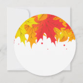 Leafy Typographic Thanksgiving Day Words Feestdagenkaart (Achterkant)