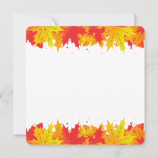 Leafy Typographic Thanksgiving Day Words Feestdagenkaart (Achterkant)