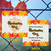 Leafy Typographic Thanksgiving Day Words