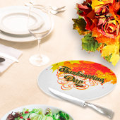 Leafy Typographic Thanksgiving Day Words Snijplank