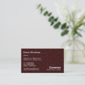 Leafy Undergrowth textuur - donkerbruin Visitekaartje (Staand voorkant)