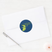Leafy Vegan Ronde Sticker (Envelop)