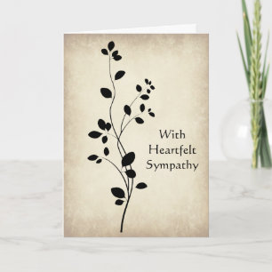 Leafy Vine Design Sympathie Card Kaart
