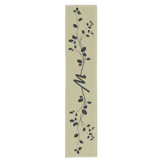 Leafy Vine Design Table Runner Korte Tafelloper (Voorkant)