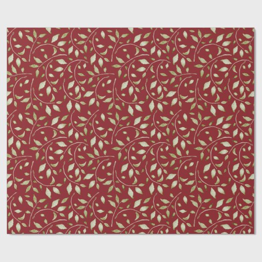 Leafy-Waterverf Cadeaupapier (Vlak)