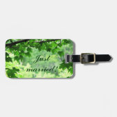 Leafy Wedding Bagagelabel (Voorkant horizontaal)