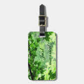 Leafy Wedding Bagagelabel (Voorkant verticaal)