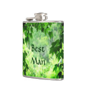 Leafy Wedding Best Man Heupfles (Links)