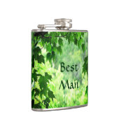 Leafy Wedding Best Man Heupfles (Rechts)