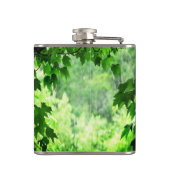 Leafy Wedding Groomsman Heupfles (Achterkant)