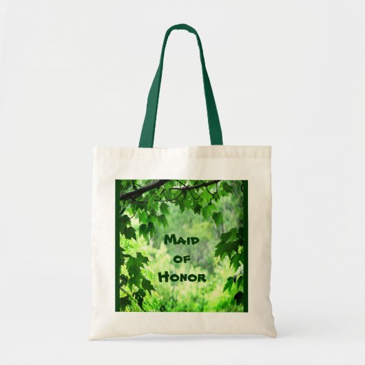 Leafy Wedding Maid of Honor Tote Bag (Voorkant)