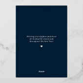 Leafy wenst Folie-feestdag bewerkbare kleur Folie Uitnodiging (Achterkant)