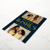 Leafy wenst Folie-feestdag bewerkbare kleur Folie Uitnodiging (Gedraaid)