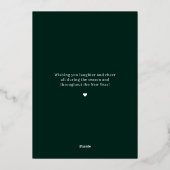 Leafy wenst Folie-feestdag bewerkbare kleur Folie Uitnodiging (Achterkant)