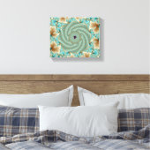 Leafy Whorls Fractal Canvas Afdruk (Insitu (Slaapkamer))