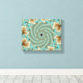 Leafy Whorls Fractal Canvas Afdruk (Insitu (Houten vloer))