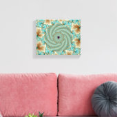 Leafy Whorls Fractal Canvas Afdruk (Insitu (Woonkamer))