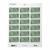 Leafy Whorls Fractal Etiket (Full Sheet)