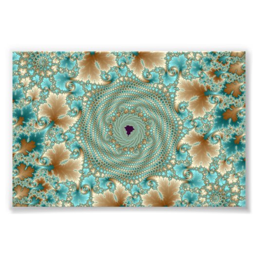 Leafy Whorls Fractal Foto Afdruk (Voorkant)