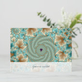 Leafy Whorls Fractal Kaart (Staand voorkant)