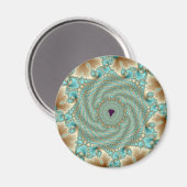 Leafy Whorls Fractal Magneet (Voorkant / Achterkant)