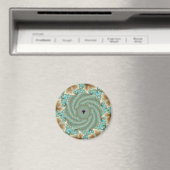 Leafy Whorls Fractal Magneet (Insitu (Vaatwasser))