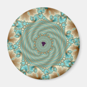 Leafy Whorls Fractal Magneet