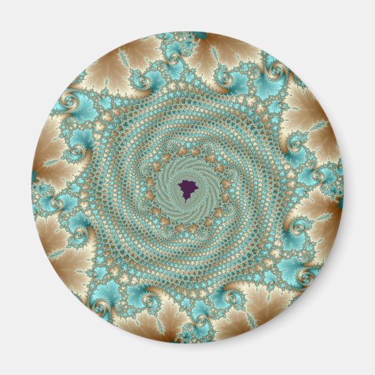 Leafy Whorls Fractal Magneet (Voorkant)