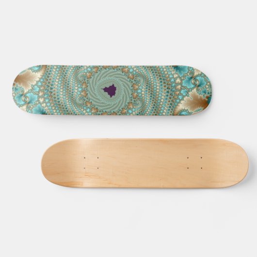 Leafy Whorls Fractal Skateboard (Horizontaal)
