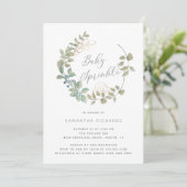 Leafy Wreath | Botanische Baby met goud Kaart (Staand voorkant)