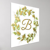 Leafy Wreath met Monogram Folie Afdrukken (Laagn)