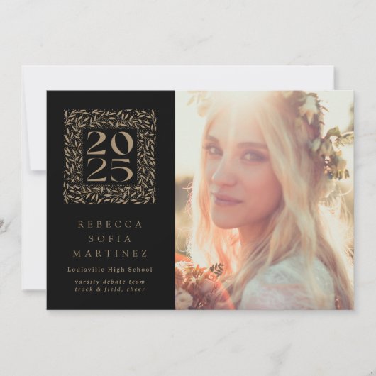 Leafy Year Photo Afstuderen Kaart (Voorkant)