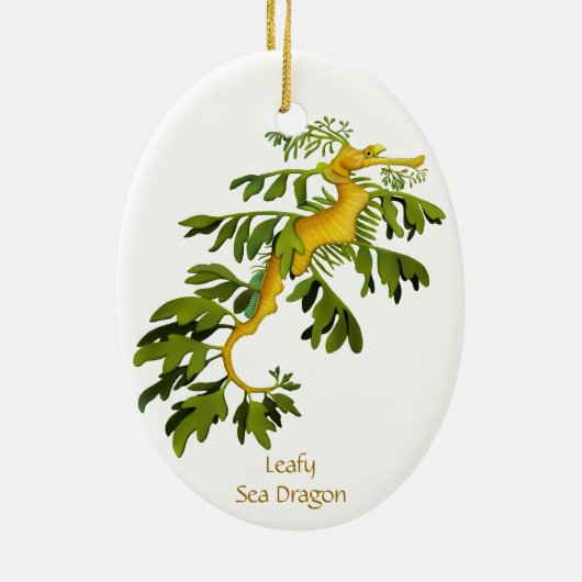 Leafy Zee Dragon  Ornament (Achterkant)