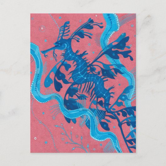 Leafy Zee Dragon Seahorse fish Underwater Paining Briefkaart (Voorkant)