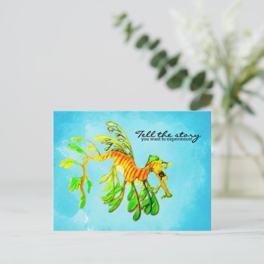 Leafy Zee Dragon - Vertel het verhaal dat je wilt Briefkaart (Staand voorkant)