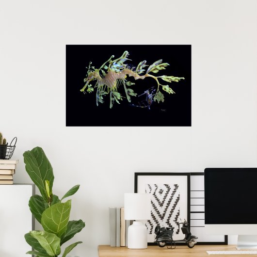 Leafy Zee Dragon & Weedy Seadragon Poster (Thuiskantoor)