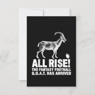 League Champion Fantasy Football Goat Gift Bedankkaart
