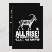 League Champion Fantasy Football Goat Gift Kaart (Voorkant / Achterkant)