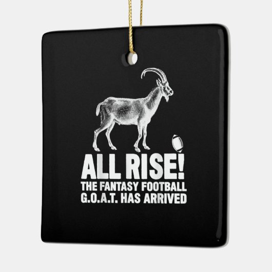 League Champion Fantasy Football Goat Gift Keramisch Ornament (Links)