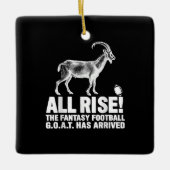 League Champion Fantasy Football Goat Gift Keramisch Ornament (Voorkant)