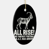 League Champion Fantasy Football Goat Gift Keramisch Ornament (Rechts)