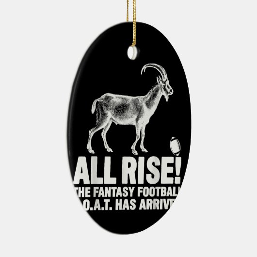 League Champion Fantasy Football Goat Gift Keramisch Ornament (Rechts)